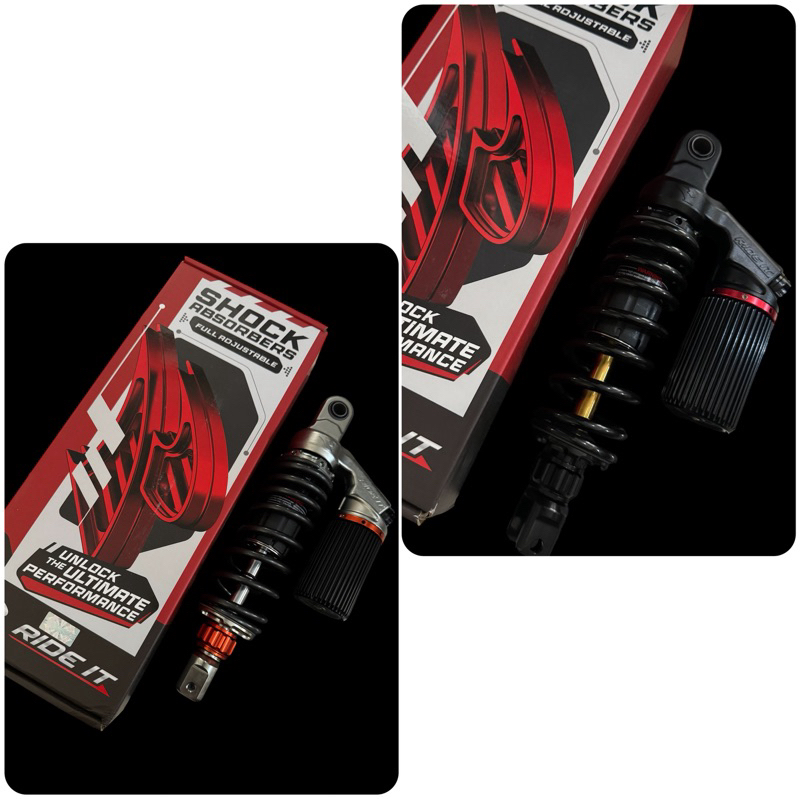 Jual SHOCK RIDE IT GP PREMIUM NEW MODEL MIO 310mm DOUBLE CLICK BLACK ...