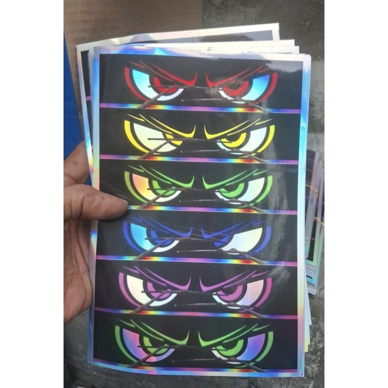 Jual Stiker Bus Mata 1lembar isi 6'8'15pcs Holow | Shopee Indonesia