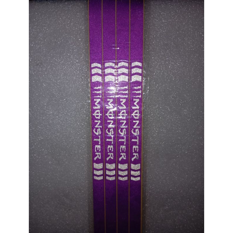 Jual stiker pelak motor tulisan monster (violet) | Shopee Indonesia