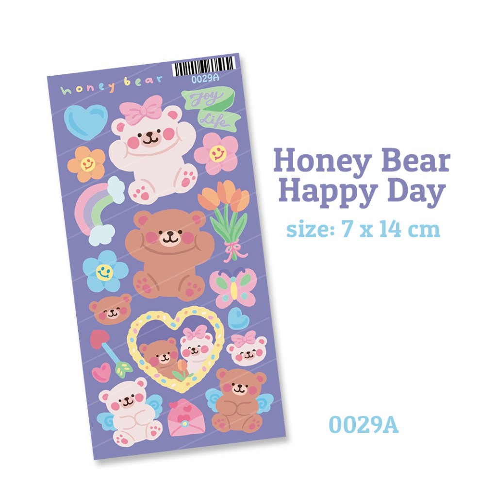 Jual Stiker Lucu Beruang Glitter Tahan Air Gambar Bear Love Dekorasi ...