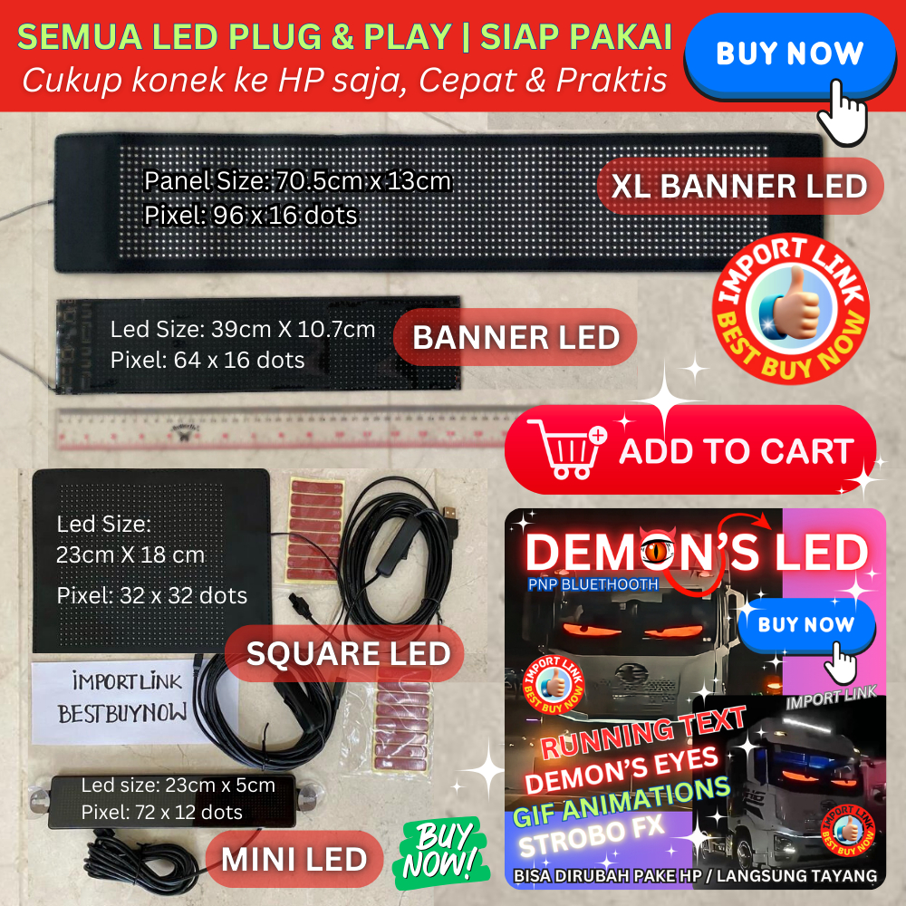 Jual LED Flexible Moving PNP papan display screen running Mini ...