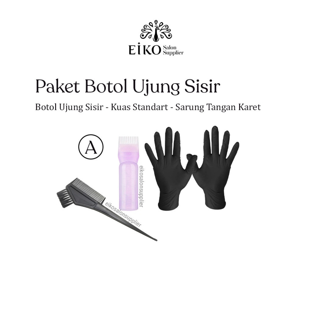 Jual Set Pewarna Cat Rambut Botol Aplikator Semir Ujung Sisir Salon ...