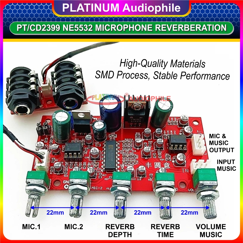 Jual PT2399 Karaoke MIC Microphone Reverberation Modul Digital Echo ...