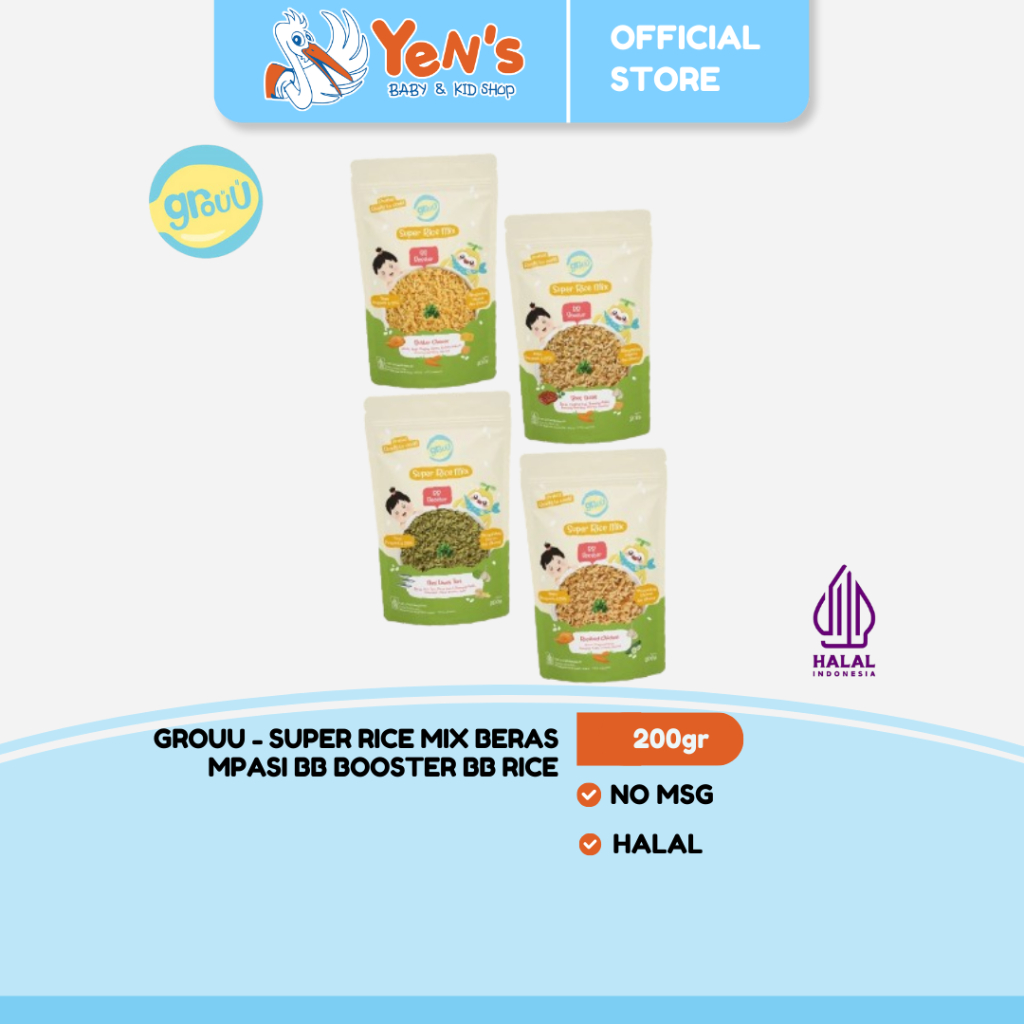Jual Grouu - Super Rice Mix Beras MPASI BB Booster BB Rice 30gr / 200gr ...