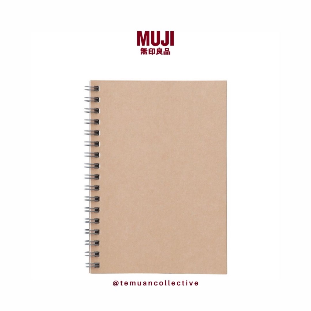 Jual MUJI Japan Double Ring Notebook - Beige Ruled A5 size Book / Buku ...