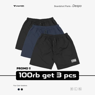 PRAYERFAITH - Celana Pendek Pria Bahan Despo Lembut quantity 3 pcs