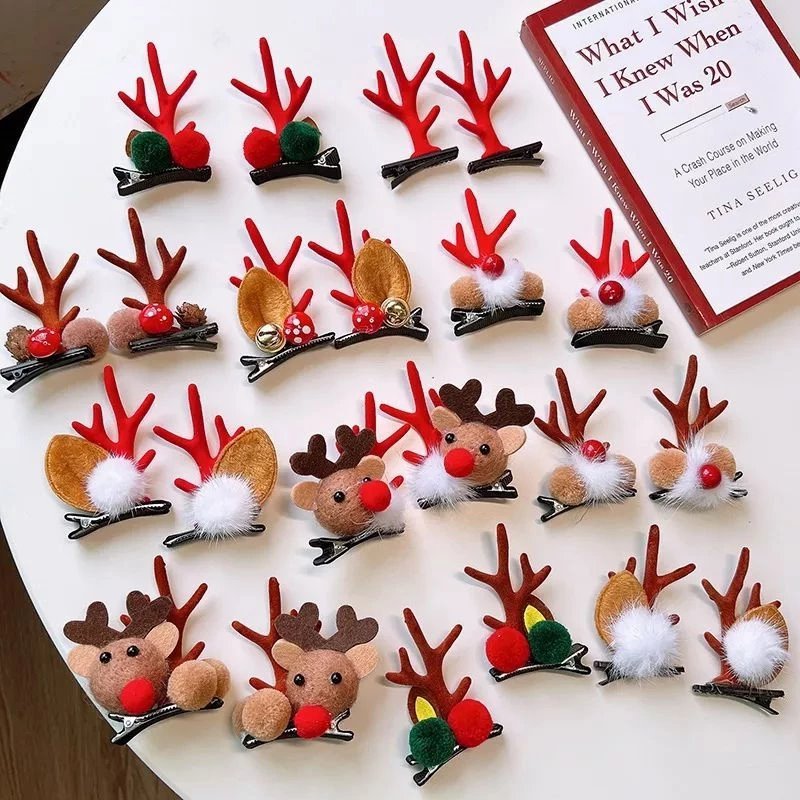 Jual Jepit rambut clips tema natal rusa santa snowman pohon natal untuk ...