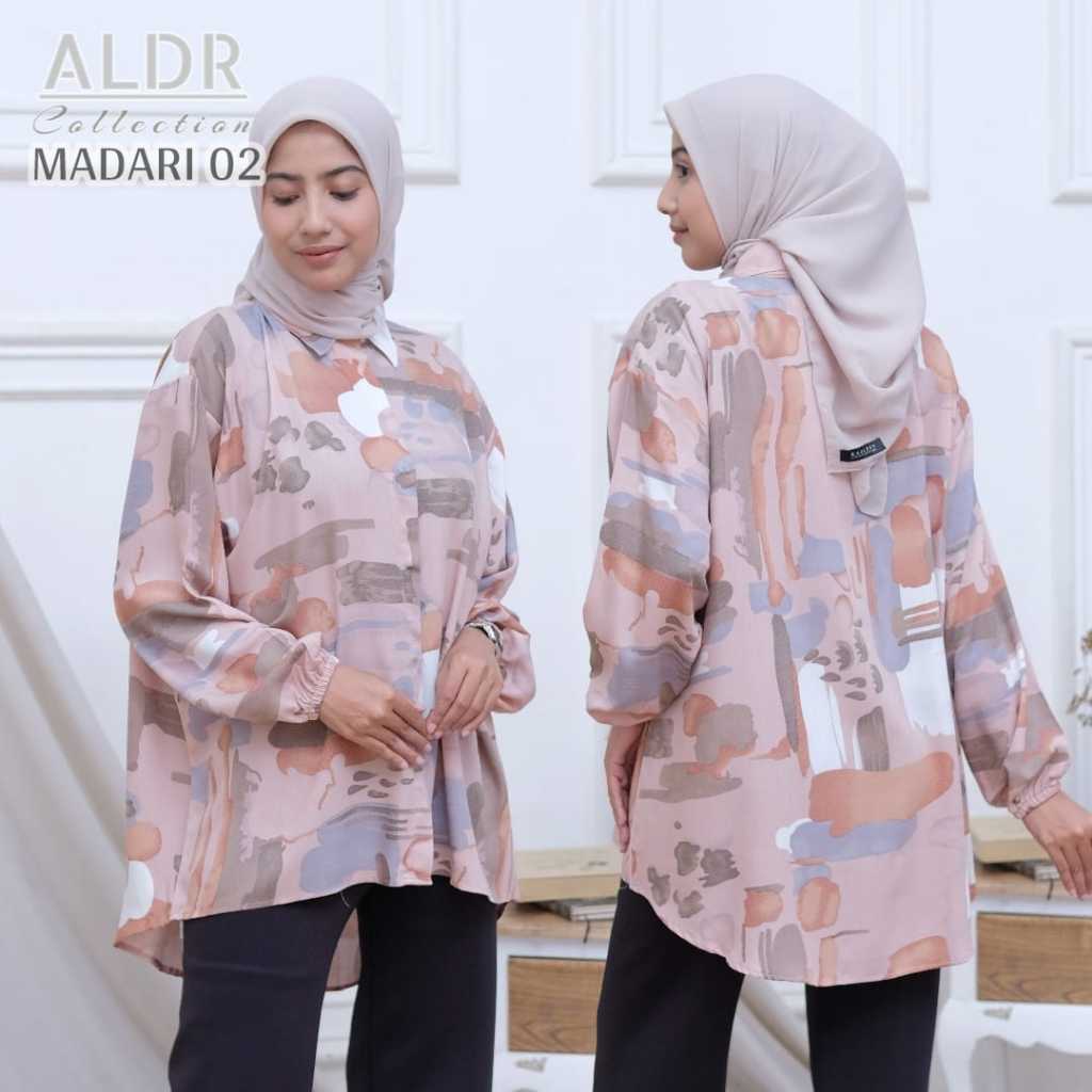 Kadaka T-0457 Cotton Rayon Motif Blouse Wanita Atasan Super Comfy main image 0