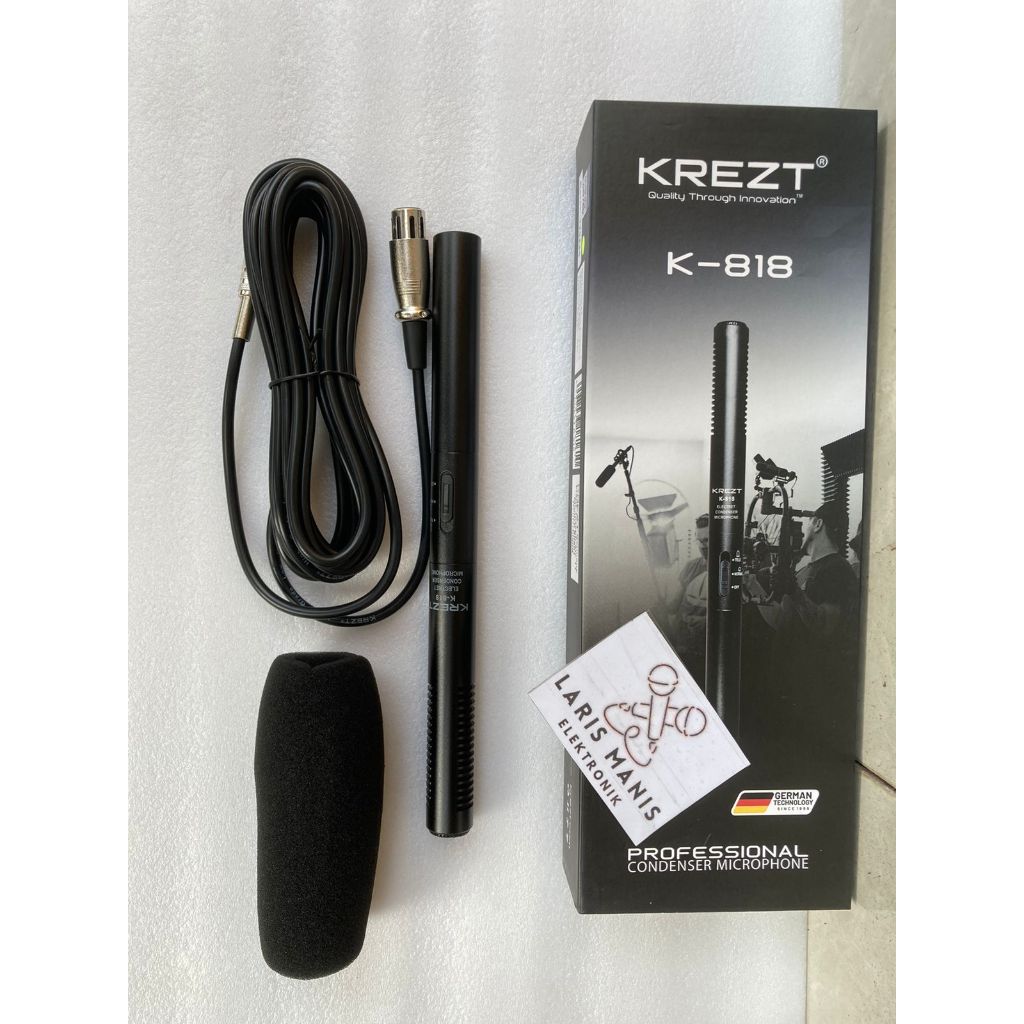 Jual Mic Condenser Mic Tele Todong Shotgun Krezt K-818 K818 K 818 ...