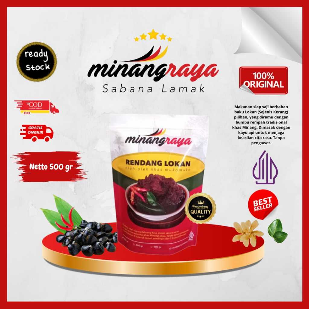 Jual Rendang Lokan Kerang Minang Raya 100% Original Bumbu Rempah Asli ...
