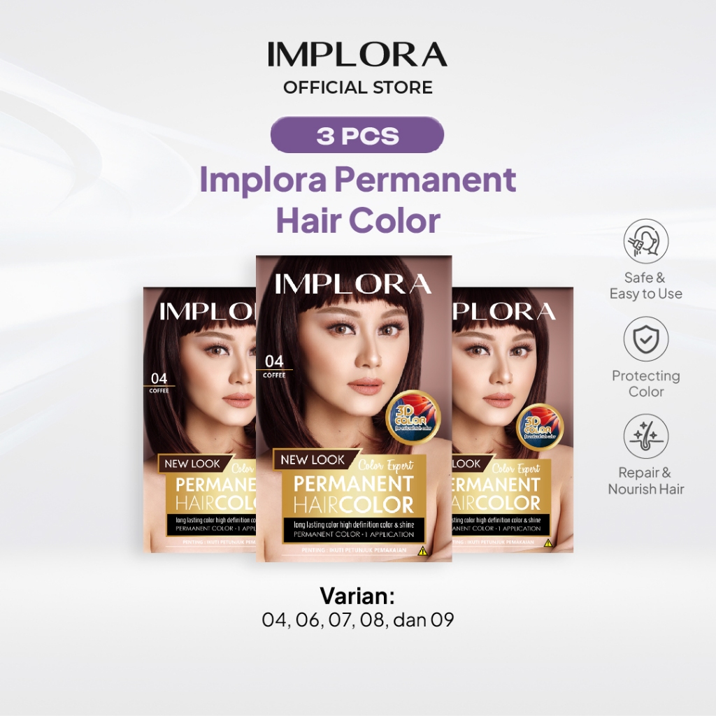 Jual [3 PCS] Implora Permanent Hair Color | Shopee Indonesia