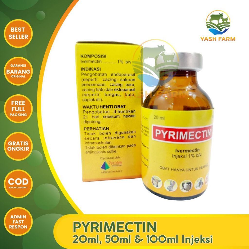 Jual PYRIMECTIN INJEKSI OBAT KURAP ANTI EKTOPARASIT DAN ENDOPARASIT ...