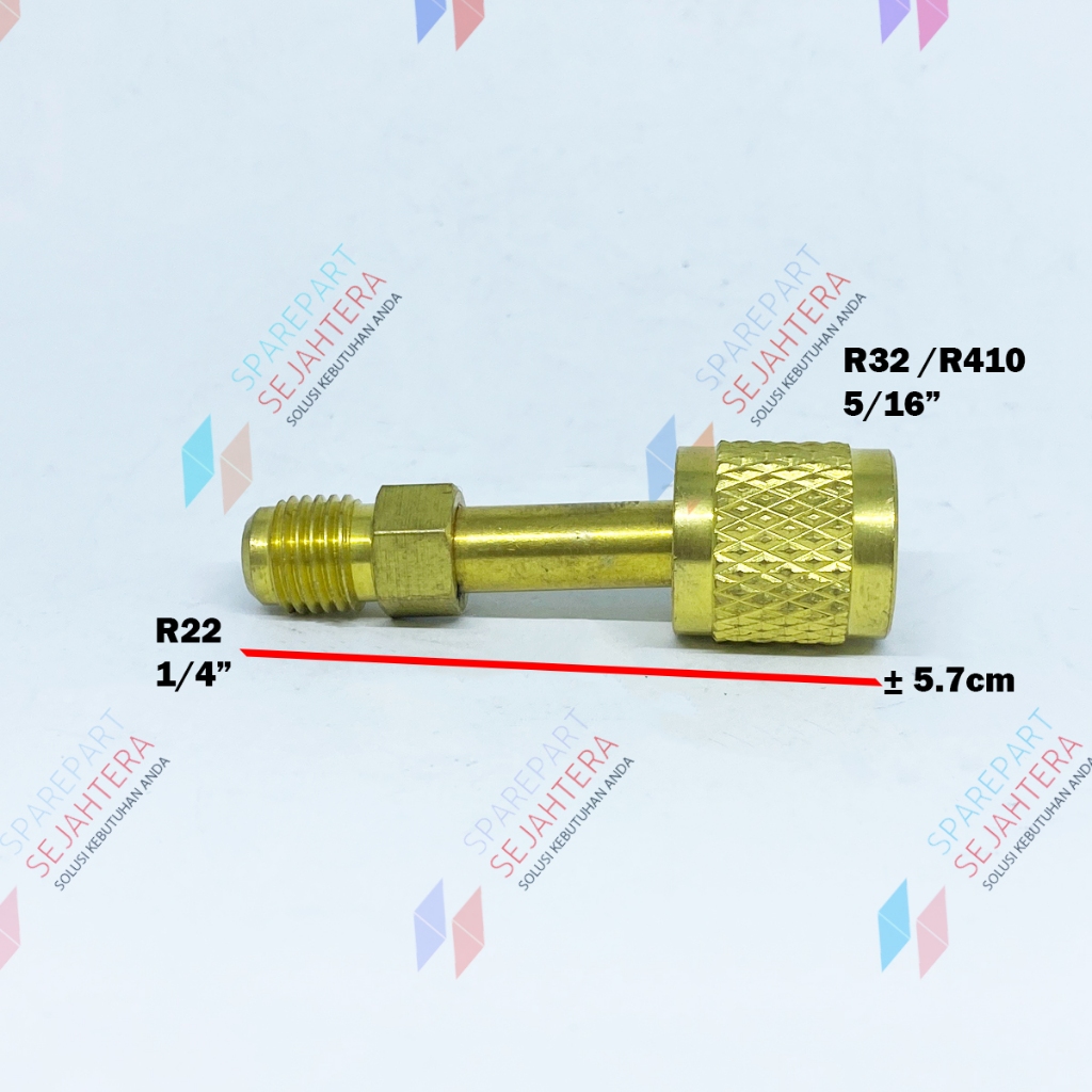 Jual NEPEL KONEKTOR ADAPTOR AC FREON R32 R410 SELANG MANIFOLD CONNECTOR ...