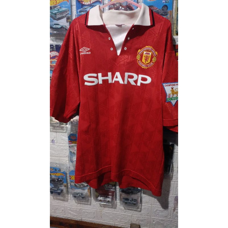 Maillot Manchester United 1993/1995 Extérieur - Taille M - #24 Beckham - Umbro - Occasion Excellent état