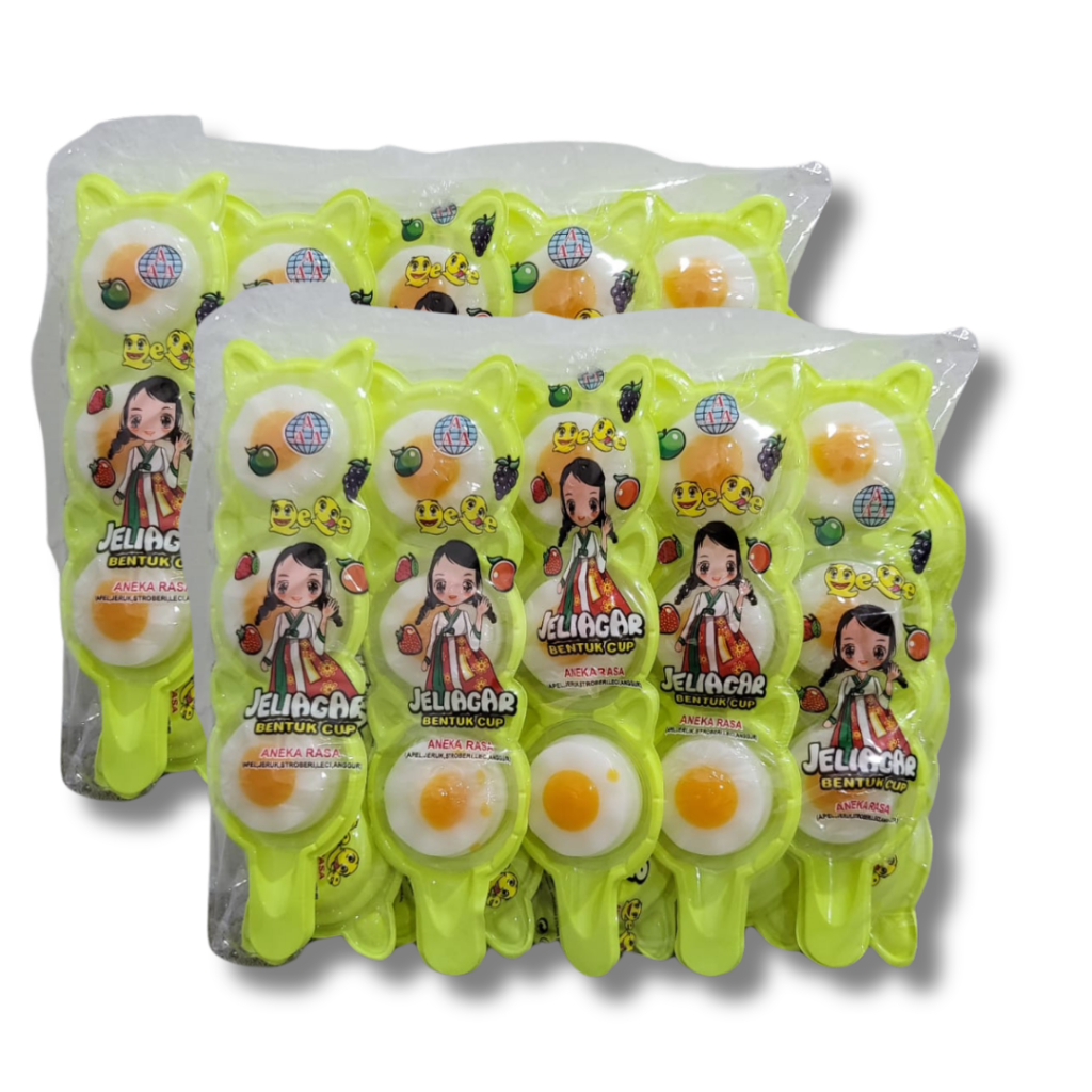 Jual Permen Telor Ceplok 10 Pcs QeQe / Permen Jelly Agar Agar Rasa ...