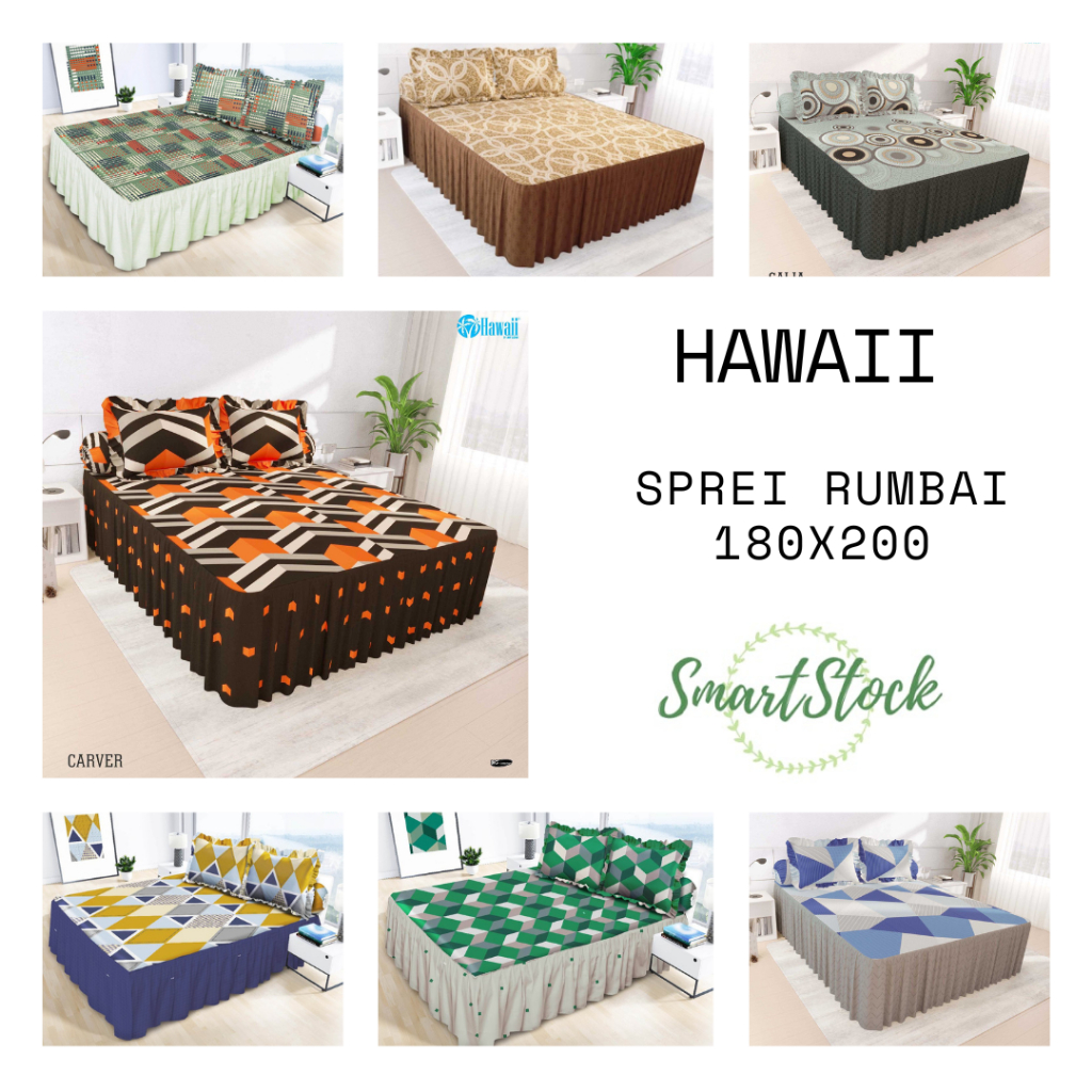 Jual Ss Sprei 180 Rumbai MY LOVE Hawaii 180x200 King Size No 1 Motif ...