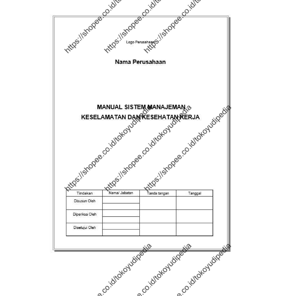 Jual Contoh/Template Manual SMK3 ISO 45001:2018 | Shopee Indonesia