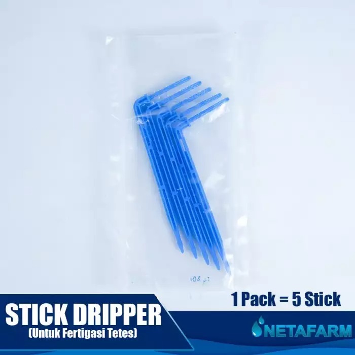 Jual Stick Dripper Biru Fertigasi Tetes Hidroponik 13cm - 1Pack ...