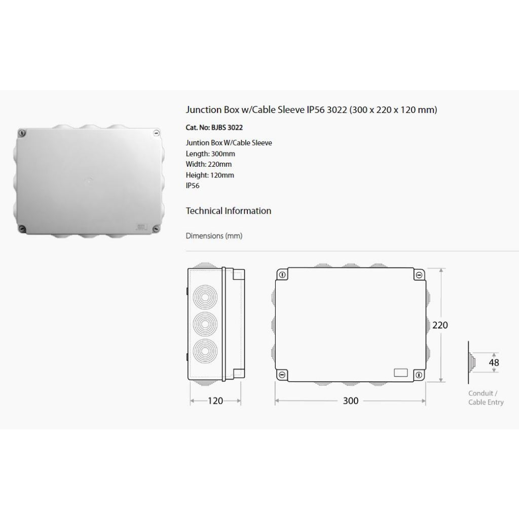 Jual Junction Box BOSS Gland 300x220x120 - BJBS3022 DORADOOS DORADOS ...