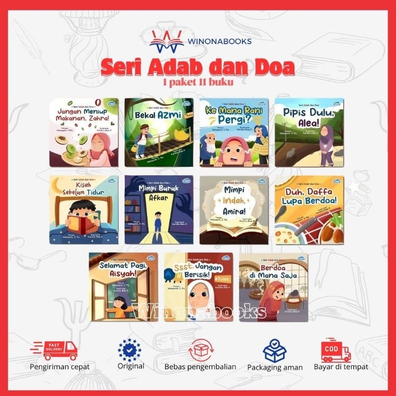 Jual Seri Adab Dan Doa Rekomendasi Buku Cerita Seri Adab Dan Doa Islami
