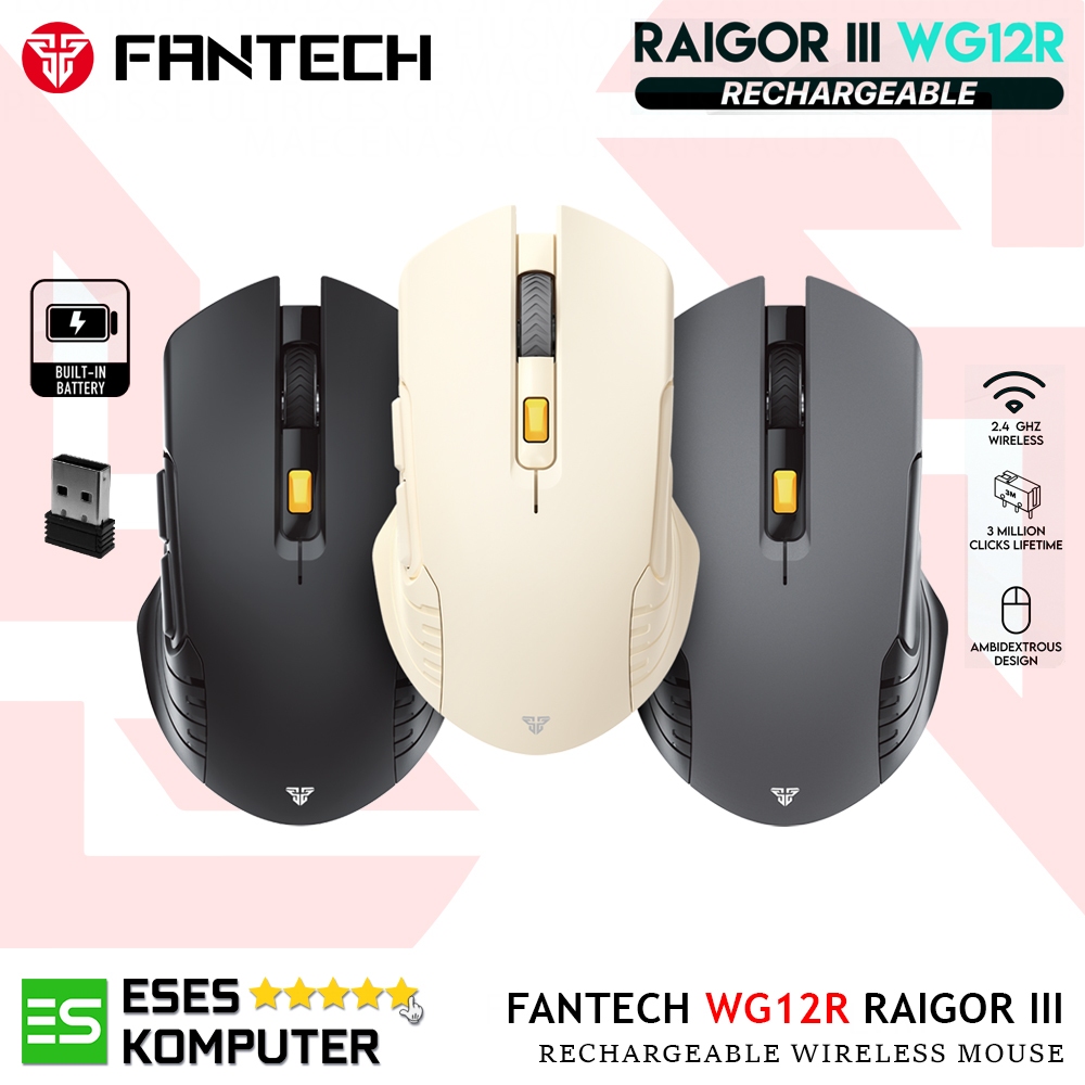 Jual Mouse Fantech WG12R Raigor Gen III Wireless Rechargeable Gaming ...