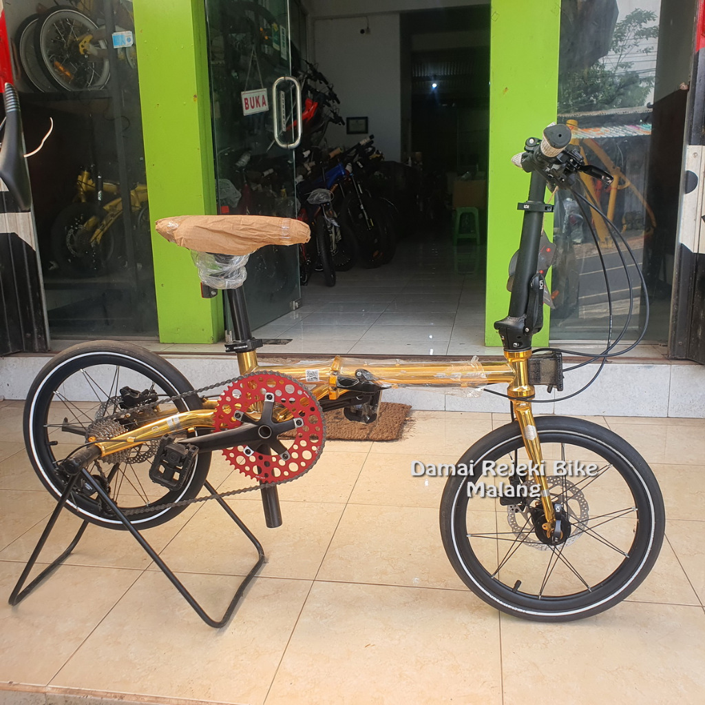 Jual Sepeda Lipat Element Troy UV Gold 10 speed rem hidrolik | Shopee ...