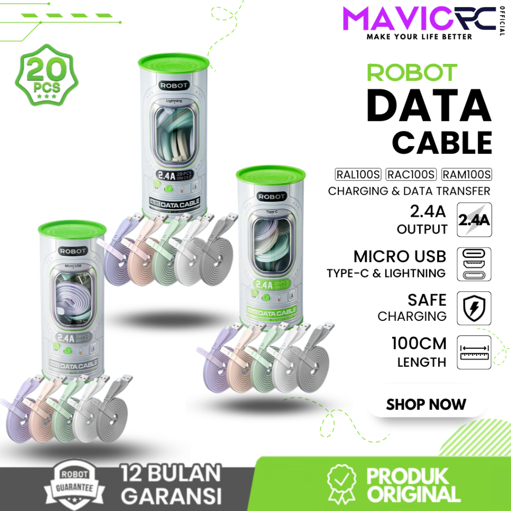 Jual [ 1 BOX 20 Pcs ] ROBOT RAL100S / RAM100S / RAC100S Kabel Cable ...