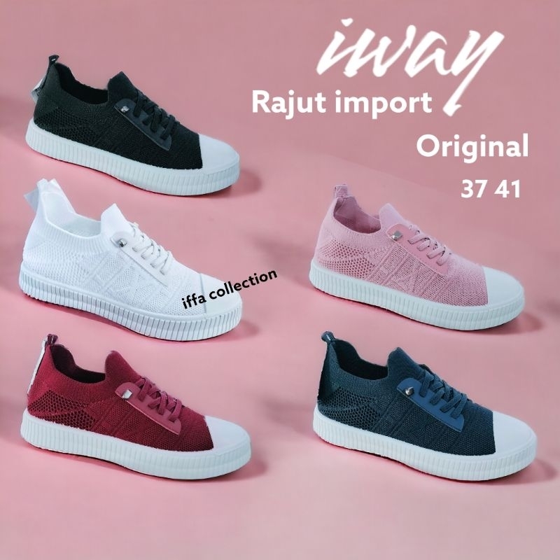 Jual sepatu rajut import IWAY original | Shopee Indonesia