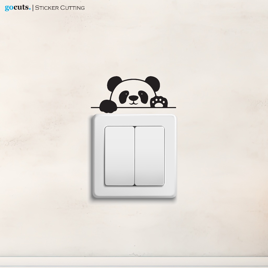 Jual Stiker Saklar Lampu Panda Cutting Sticker Karakter Lucu | Shopee ...