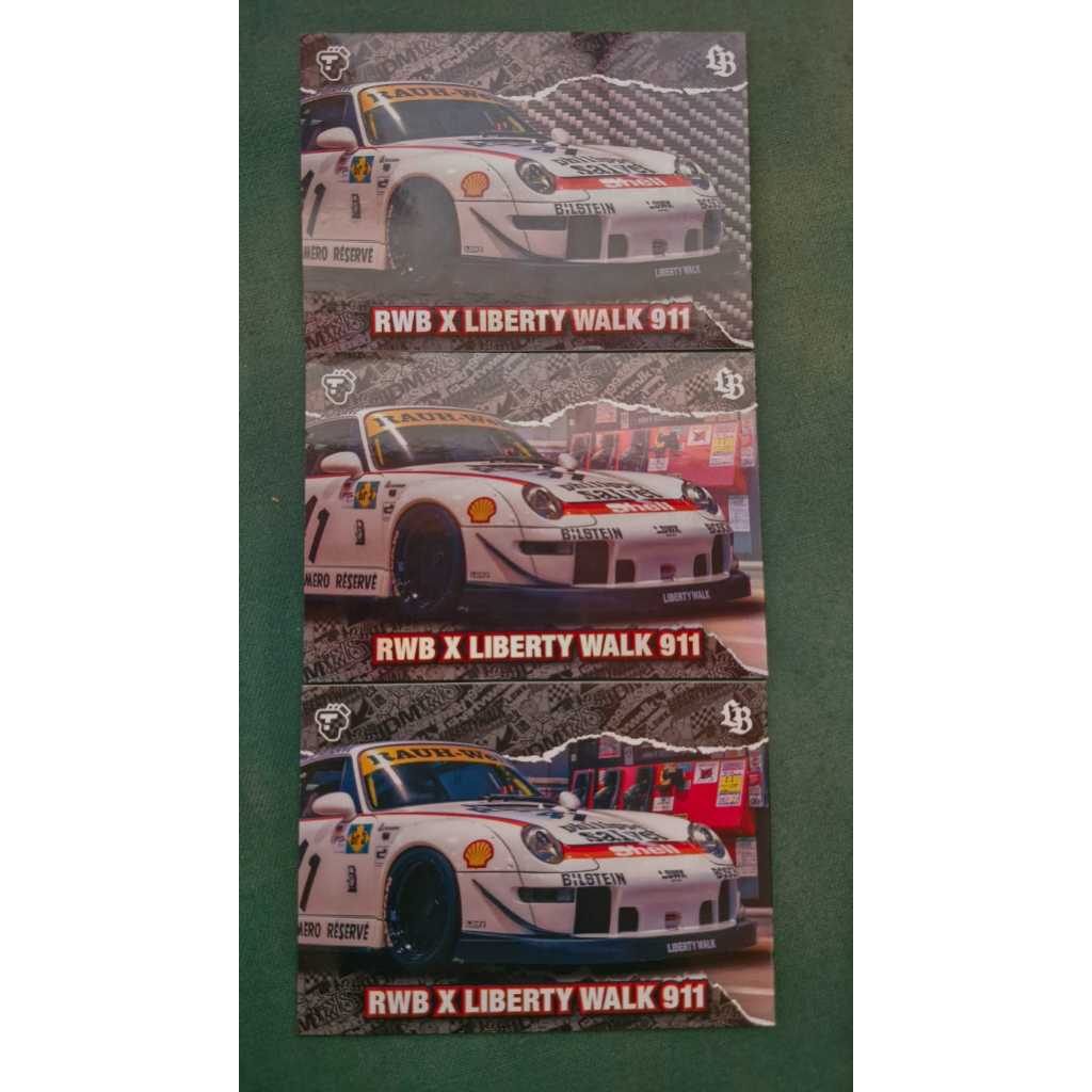 Jual TARMAC CARD LBWK Porsche 911 RWB, Silver Parallel, Carbon Parallel ...