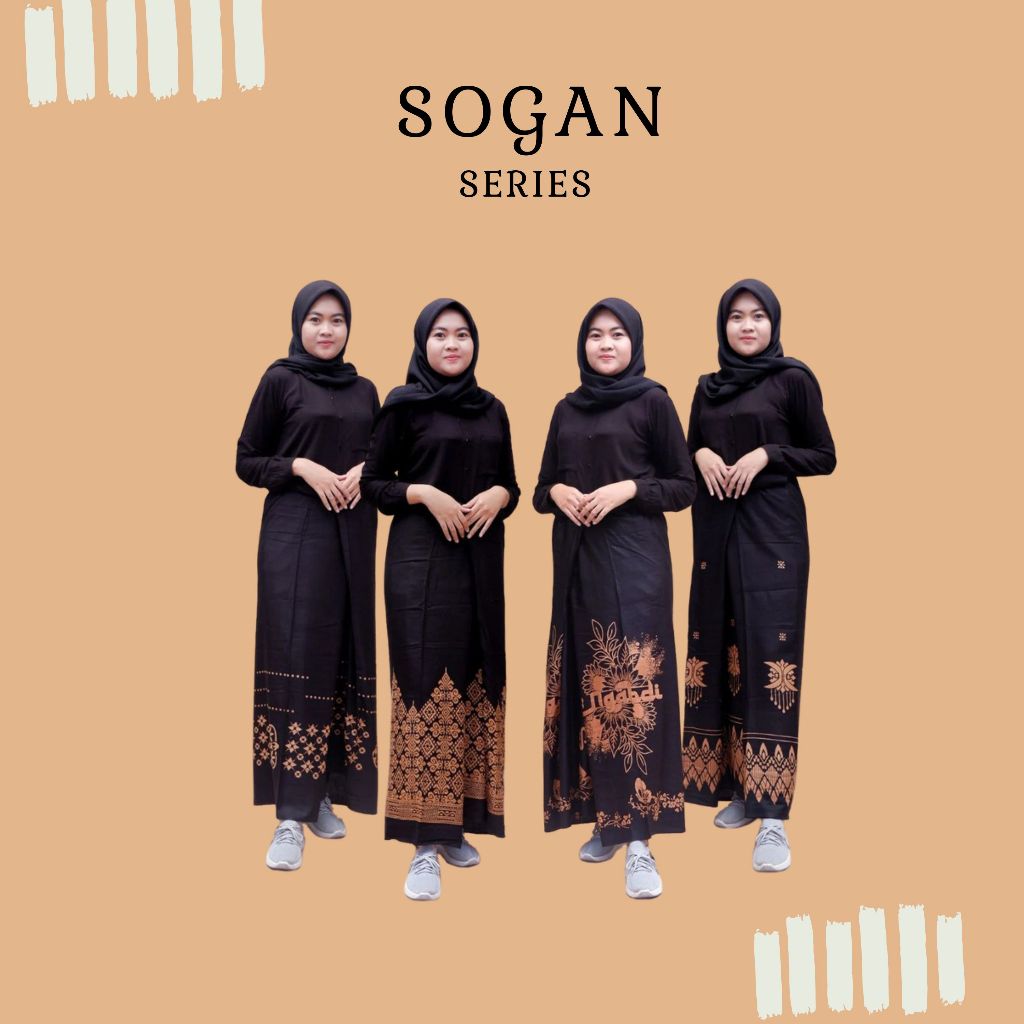 Sarung Santri Paket isi 4 Sarung Batik Wanita Santri Putri Gloyor Bahan Rayon Adem Seri Sogan