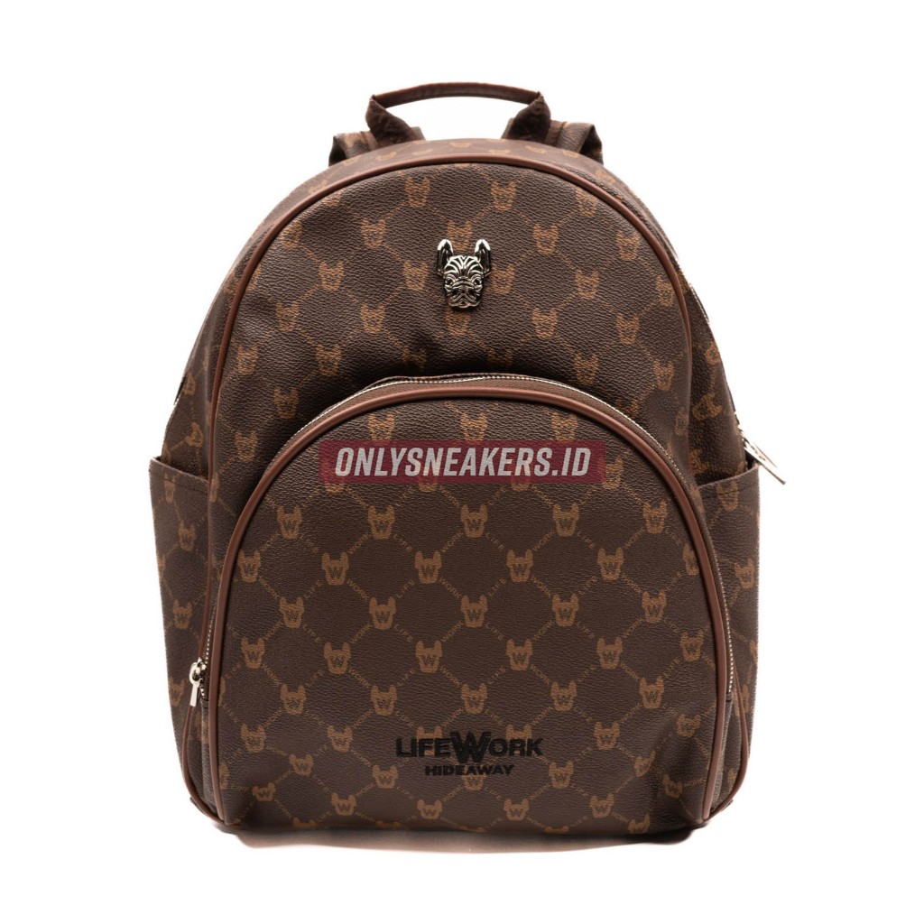 Jual LIFEWORK PVC ESSENTIAL RADOGRAM BACKPACK BROWN (100% AUTHENTIC ...