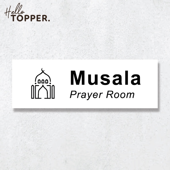 Jual Sign Akrilik Musala Musholla Penunjuk Musholla Penanda Label Sign ...