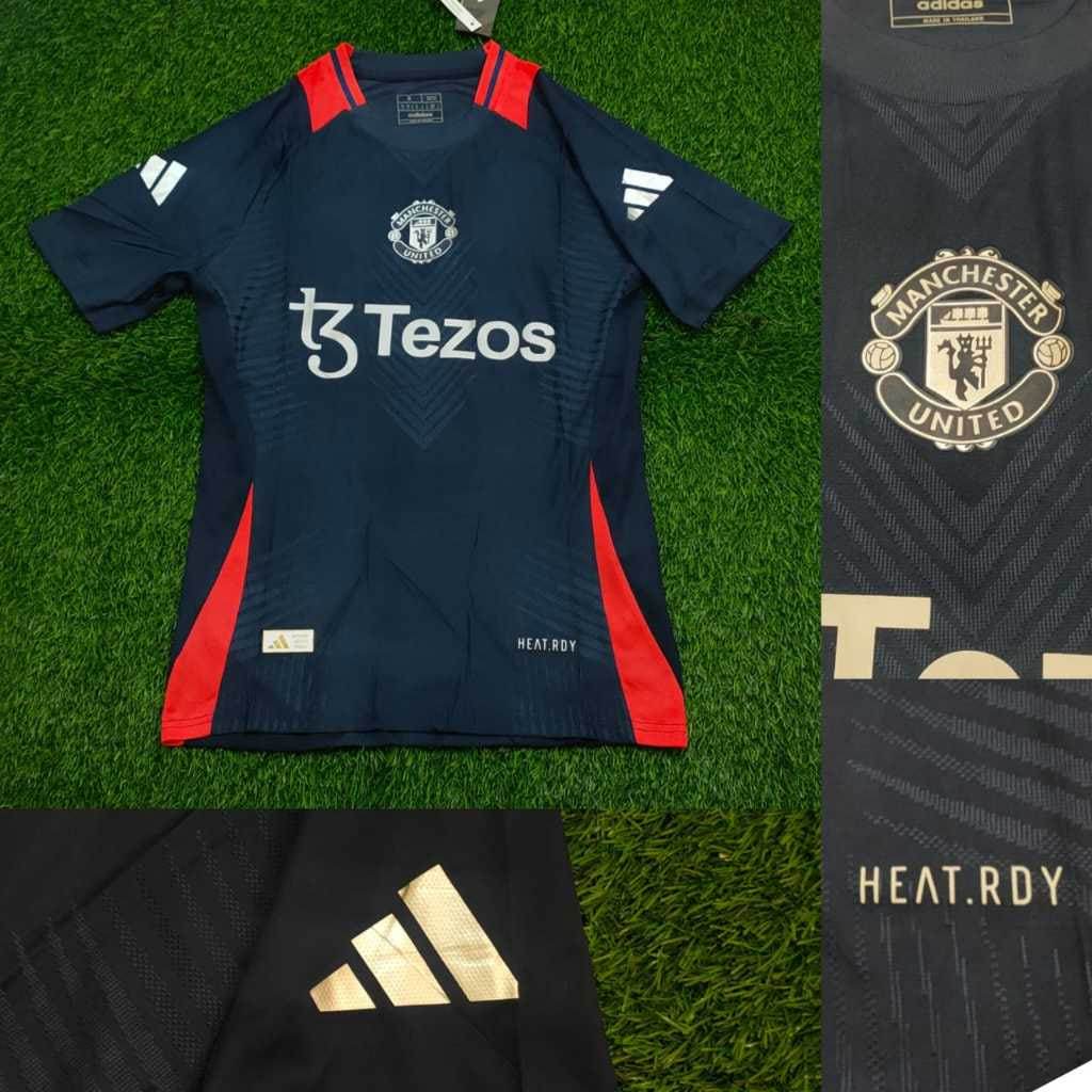 Jual Jersey Manchester United Training Tezos Navy Player Issue 2024 ...