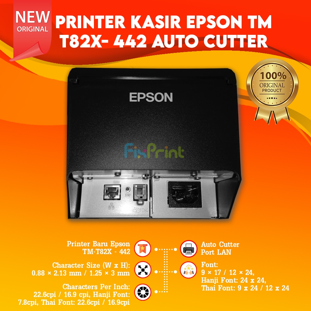 Jual Printer Kasir Thermal Epson TM-T82x TMT82x Auto Cutter Port USB ...