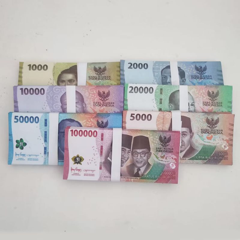 Jual 50 Lembar Replika Uang Mainan Paper Craft / Uang uangan / uang ...