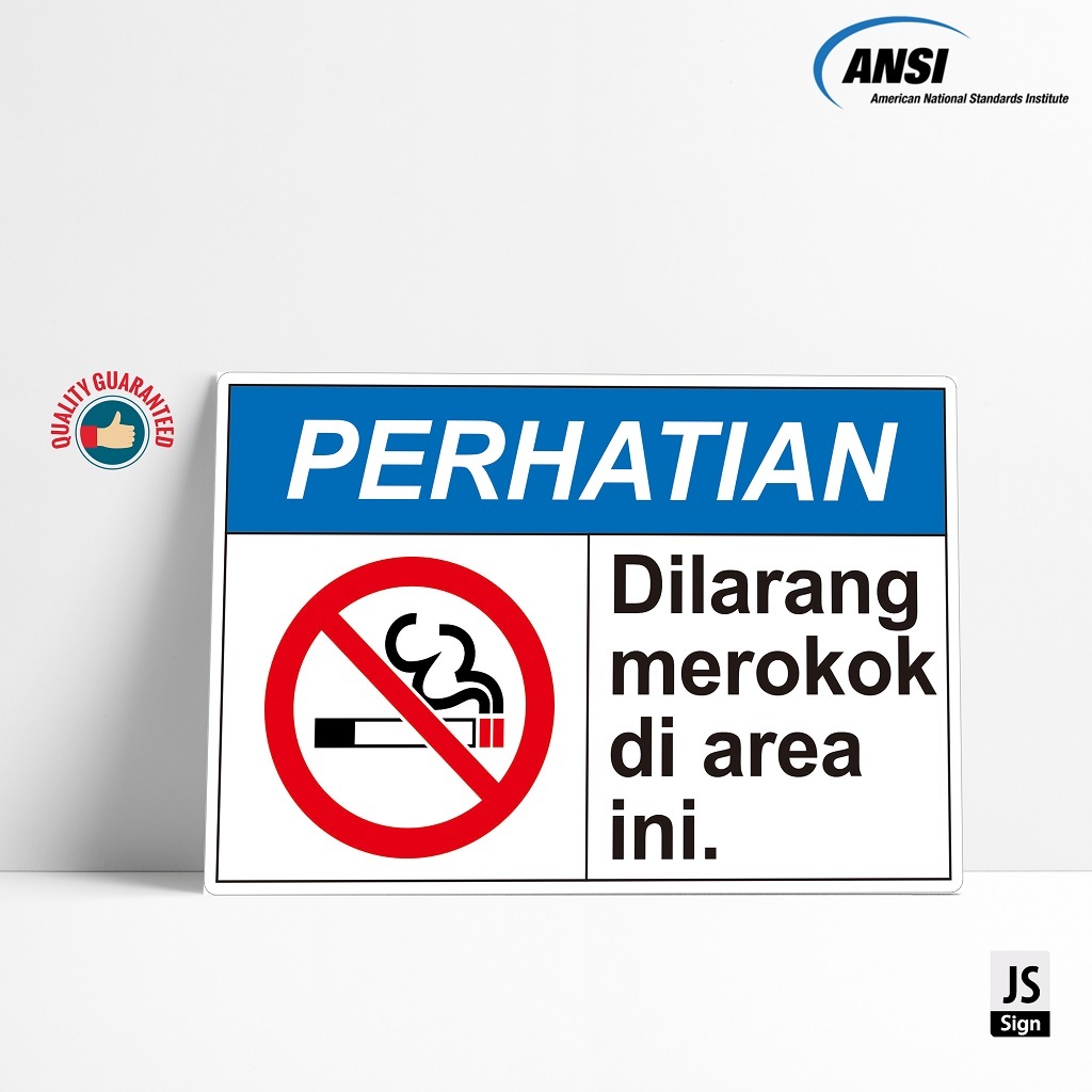 Jual SAFETY SIGN K3 - DILARANG MEROKOK + PLAT 2MM | Shopee Indonesia