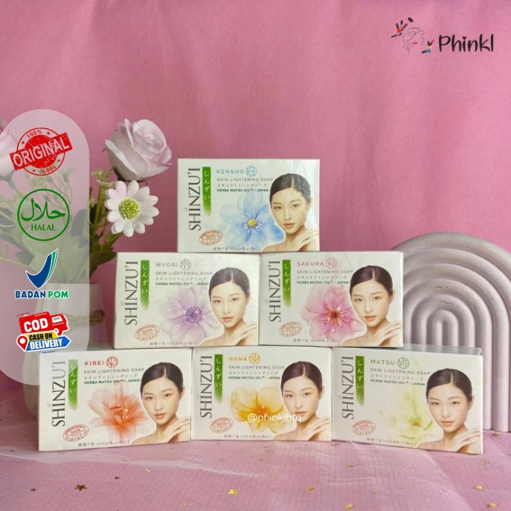 PHINKL SHINZUI Sabun soap bar batang  skin lightening (Dream papaya , matsu , myori , khenso , kirei , sakura , hana)