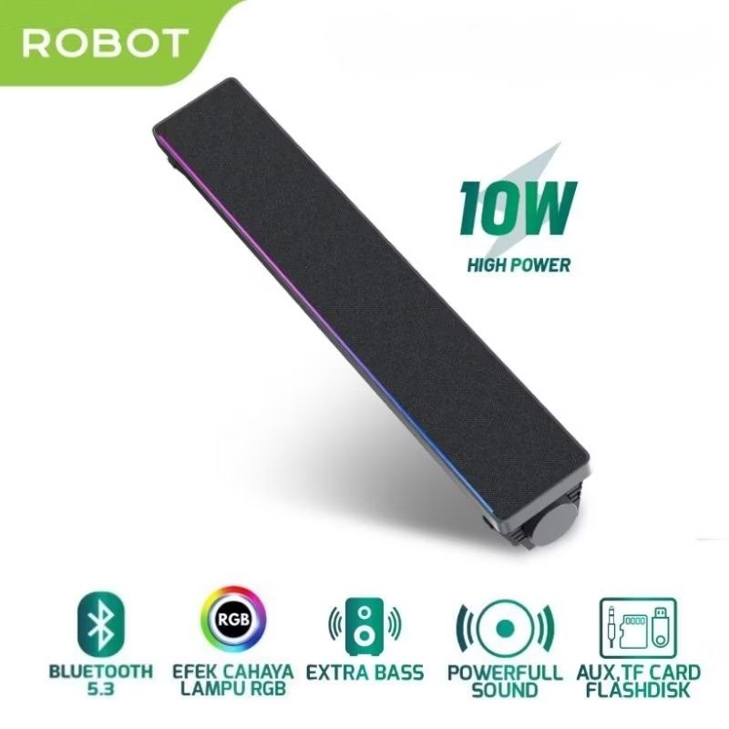 Jual Ba* Robot RB680 Wireless 4 Stereo Soundbar RGB 10W 4 Playback Mode ...