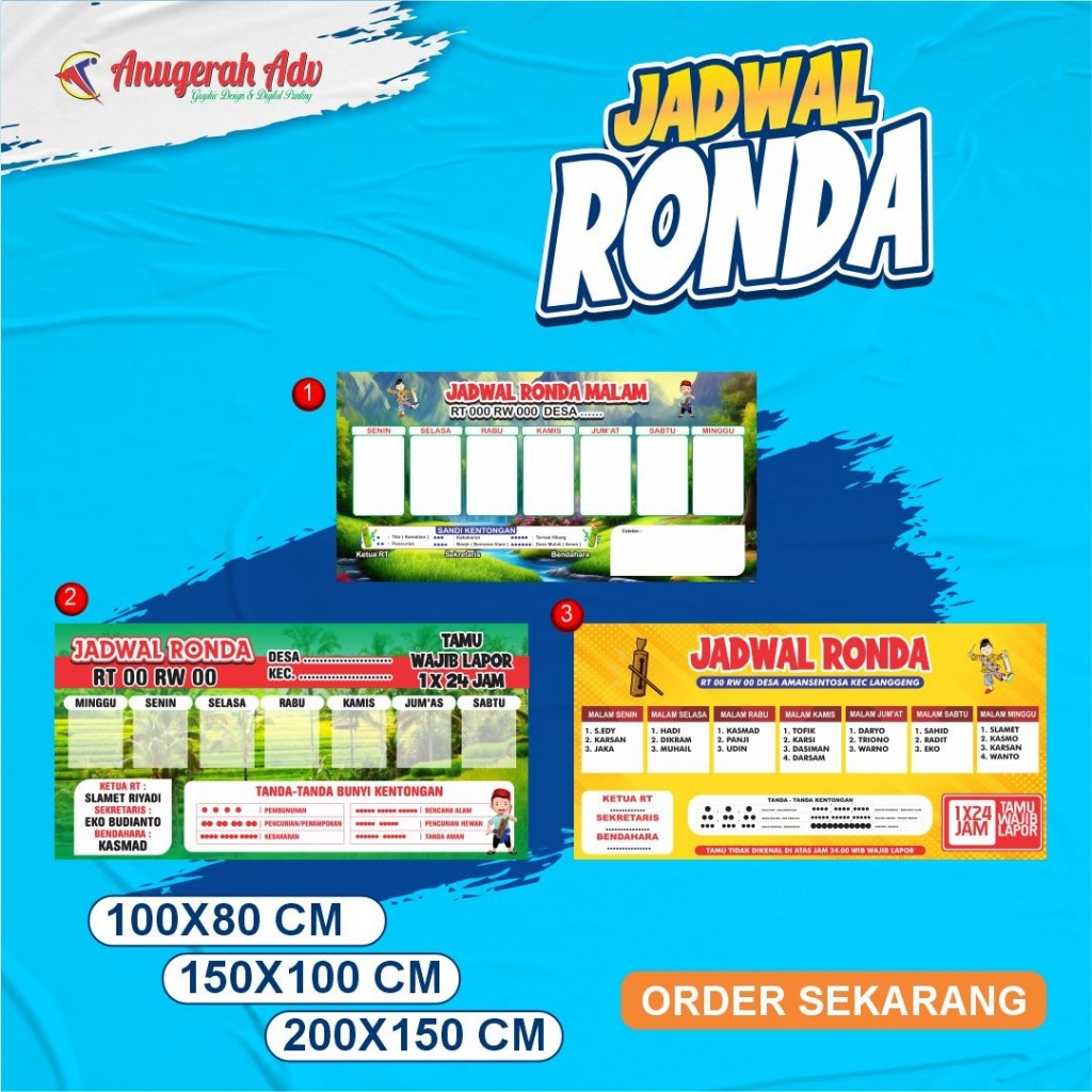 Jual BANNER JADWAL RONDA | Shopee Indonesia