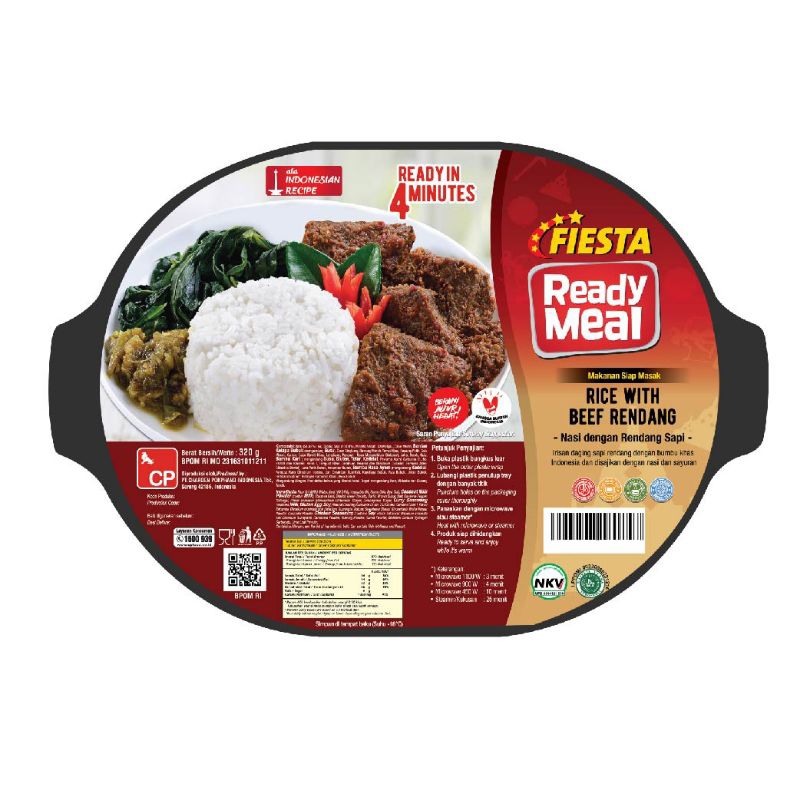 Jual fiesta ready meal rice with beef rendang | Shopee Indonesia
