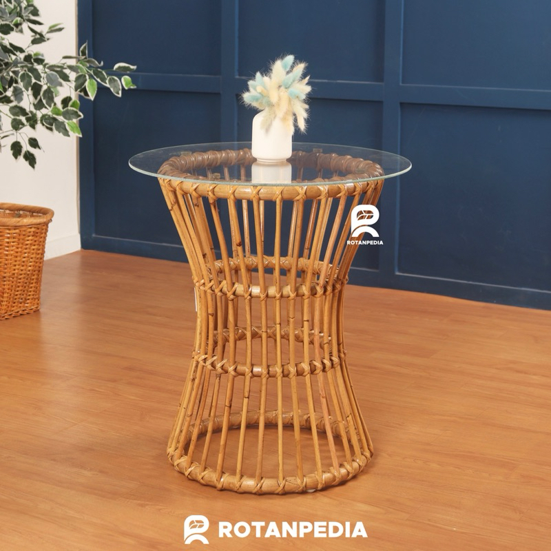 Jual Meja Rotan Kaca Minimalis / Meja Kopi Rotan / Meja Sudut / Meja ...