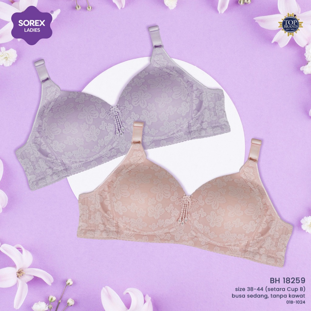 Jual Bh Bra Sorex 18275 , 18259 Cup B-C (38-44) Kait 3 Full Cup Tekstur ...