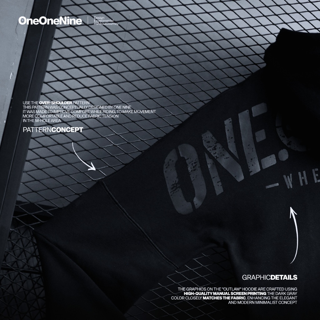 Jual Oneonenine Ksr Zipper Hoodie Outlaw Black Series - Sweater Pria ...