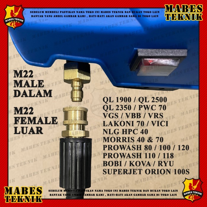 Jual Quick Release Mesin Ke Selang Keluar Jet Cleaner / Sambungan dari ...