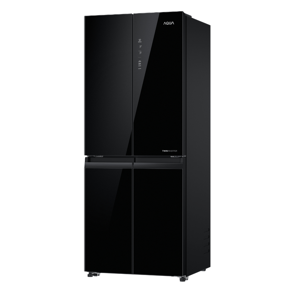 冷蔵庫 AQUA バータイプ ガンメタリック シルバー メッキハンドル  