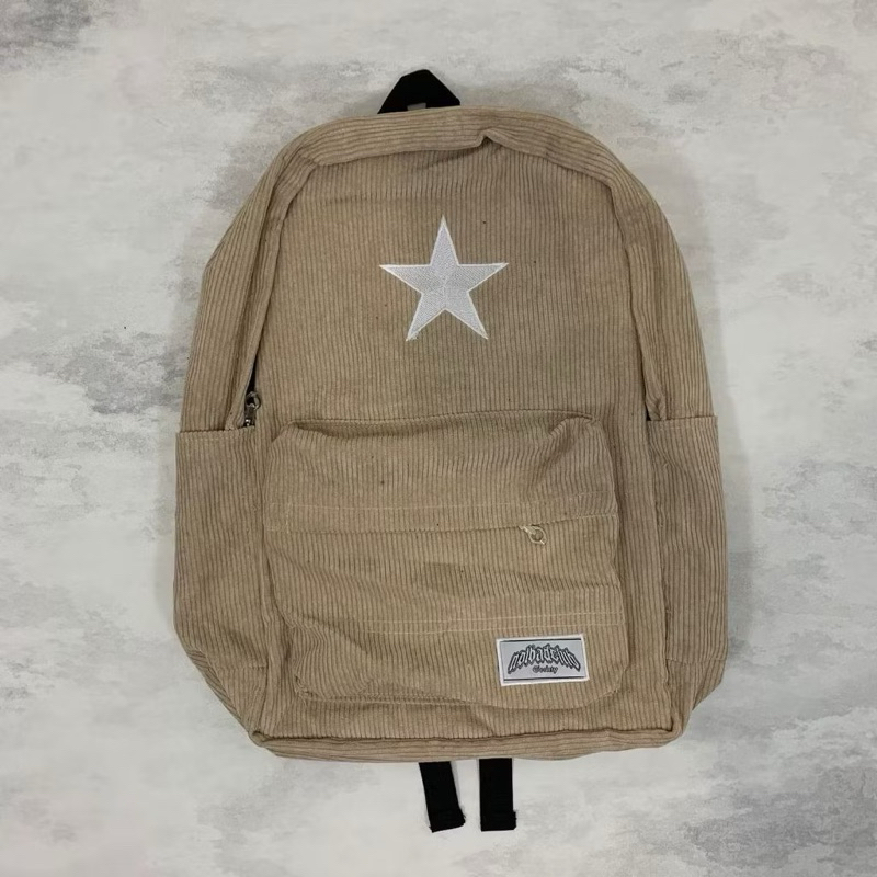 Star team olive corduroy backpack