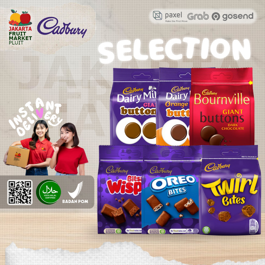 Jual CADBURY SELECTION dairy milk oreo bournville buttons wispa special ...