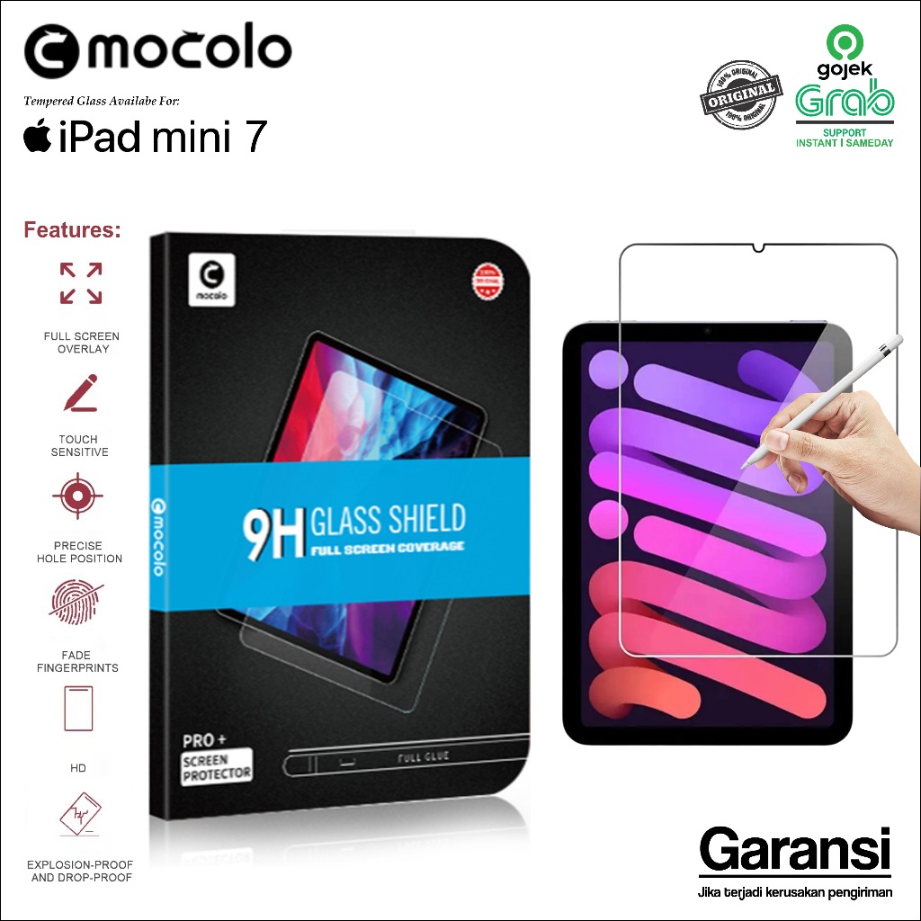 Jual Tempered Glass iPad mini 7 Chip A17 Pro / Bionic 2024 8.3 Inch ...