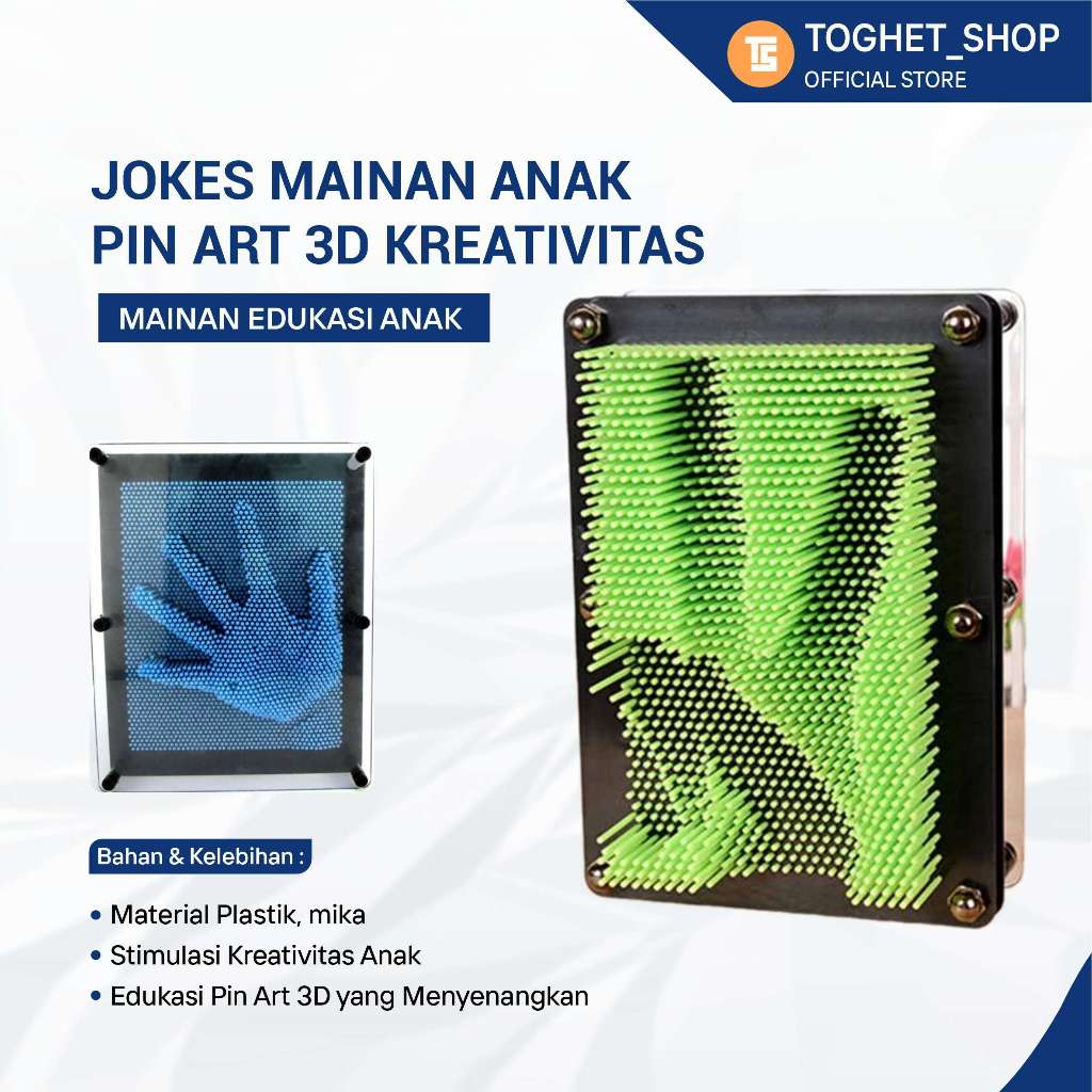 Jual Jokes Mainan Anak Pin Art 3D Mainan Pin Art 3D Untuk Anak Latih ...
